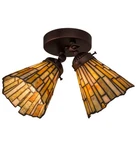 Meyda Tiffany 163434 Delta 2 Light 10"W Semi-flush Ceiling Multicolor. Fixed Price $579.05.
