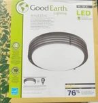 Good Earth Lighting Majestic 1-LIGHT 11-IN Matte Black Led Flush Mount. Fixed Price $37.98.