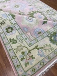 Oushak Light Pink/ivory Contemporary Hand-knotted Rugs& Carpets For Living Area.. Fixed Price $1070.96.