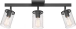 64000117 24" 3-LIGHT Track Lighting, Matte Black, Seeded Glass, Pivoting. Fixed Price $166.99.
