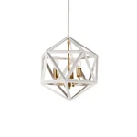 Dainolite ARC-143C Bronze/white Archello 3-LIGHT 13"W Caged Pendant. Fixed Price $150.40.