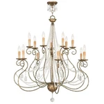 Livex Lighting Isabella Foyer Chandelier Applied European Bronze. Fixed Price $1930.99.