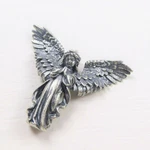 Antiqued 925 Sterling Silver Praying Angel Pendant With Open Wings Unique. Fixed Price $46.50.
