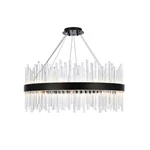 Elegant Lighting Dallas 18 32" Round Pendant, Black/clear - 3000D32BK. Fixed Price $1790.00.