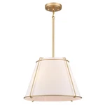 Cone Pendant Light Fixture 16 Metal Lantern Fabric Drum White Gold Axiland Shade. Fixed Price $259.99.