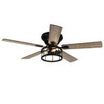Breezary Ableton Hugger 52 In. Black Indoor Ceiling Fan W Remote & Light. Fixed Price $105.99.