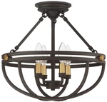 Quoizel SRG1716WT Four Light Semi-flush Mount In Western Bronze. Fixed Price $145.00.