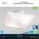 Mainstays 11.5" Square Flush-mount Ceiling Fixture White Finish Led Bulb Include. Fixed Price $19.75.