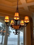 Fine Art 5-LIGHT Bronze Chandelier. Fixed Price $1500.00.