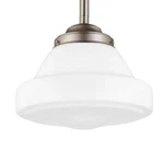 Feiss Alcott 14" Light Pendant, Satin Nickel, White Opal Shiny Glass P1382SN. Fixed Price $147.50.