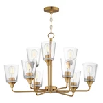 Maxim 12879 Hudson Light 30"W Chandelier - Natural Aged Brass / Clear. Fixed Price $598.00.