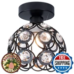 Tislyco Modern Chandelier Crystal Ceiling Hallway Light, Mini Semi Flush Mount. Fixed Price $45.56.
