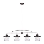 Globe Electric 65382 4-LIGHT Pendant, Oil Rubbed Bronze, Clear Glass Shades, .... Fixed Price $141.69.