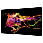 Beautiful Pink Lily Flower Neon Light Trails Canvas Print Modern Floral Design. Fixed Price $113.14.
