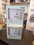 Portfolio 2 Light Pendant Oil Rubbed Bronze Etched Glass Shades New. Fixed Price $84.99.