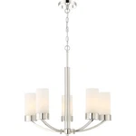 Nuvo Lighting Denver Chandelier Polished Nickel 60-6225. Fixed Price $184.98.