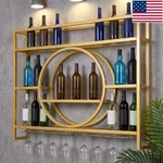 Wine Storage Rack 3 Tier With Led Light Glass Holder For Home Cellar. Fixed Price $102.39.