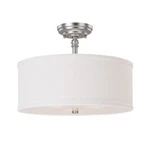 Capital Lighting 3923MN-480 Loft Semi-flush Fixture, Matte Nickel Finish. Fixed Price $214.00.