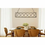 Varaluz 295N05AGRB Geo 5-LIGHT Linear Pendant Antique Gold W/ Rustic Bronze. Fixed Price $487.50.