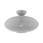 Livex Charlton Light Semi Flush, Gray/nickel/gray Shade/white 49183-80. Fixed Price $267.96.