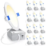 Led Recessed Light 6 Inch Pack Dimmable 3CCT 1200LM 12W Ensenior K-5000K High. Fixed Price $154.99.