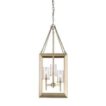 Golden Lighting Smyth Wg 3-LIGHT White Pendant With Clear Glass. Fixed Price $123.99.