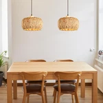 Boho Pendant Lights Kitchen Island, 11.8" Bohemian Rattan Hand-woven Fi.... Fixed Price $89.00.