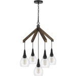 Cal Lighting & Accessories FX-3787-5 Watkins Chandelier Wood Dark Bronze. Fixed Price $945.00.