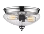 Amon 2-LIGHT Flush Mount Ceiling Chrome. Fixed Price $116.00.