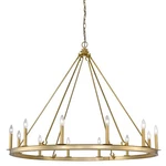 Bellevue ZCH34506 Marian 12 Light 48"W Taper Candle Chandelier - Brass. Fixed Price $970.00.