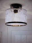 Yansun 9 In. 1-LIGHT Black Modern Semi Flush Mount Ceiling Water Glass. Fixed Price $35.10.