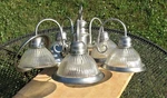 Used Quorum Lighting 6427-5-65 Satin-nickel One Tier Chandelier. Fixed Price $19.50.