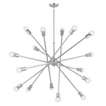 Chrome 16 Light Chandelier From The Armstrong Collection. Fixed Price $1099.99.