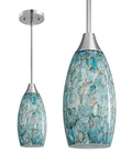 Edishine Pendant Light Fixtures, Handcrafted Art Glass Hanging Adjustable. Fixed Price $42.99.