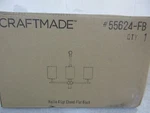 Craftmade Hailie 4-LIGHT Flat Black With Clear Glass Transitional Chandelier. Fixed Price $89.96.