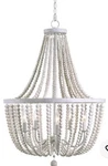 Kenroy Home Dumas 5 Light Wood Bead Chandelier With White Finishr (93132WW). Fixed Price $50.00.