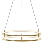 Afx GEMP24LAJUD Gemini 24"W Led Ring Chandelier - Gold. Fixed Price $332.00.