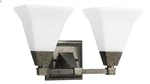 Progress Lighting P3136-03 2-LIGHT Bath Fixture With Etched Opal Glass, Aged Pew. Fixed Price $133.95.