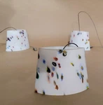 Millefiori Satin Glass Lamp Shade With 12V Tech Lighting Cabling & Bulbs. Fixed Price $210.00.