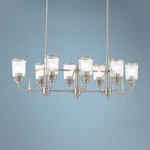Livex Lawrenceville 40" Wide Nickel Kitchen Island Light Chandelier. Fixed Price $1739.96.