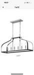 Abner Mill 6-LIGHT Brushed Nickel Chandelier With Matte Black Accents New. Fixed Price $120.00.