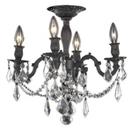 Elegant Lighting Rosalia 4 Lights Traditional Brass Semi Flush Mount Bronze. Fixed Price $660.00.