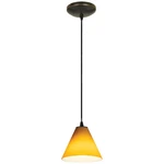 Martini Glass Pendant - Cord Oil Rubbed Bronze Finish Amber Shade. Fixed Price $148.65.