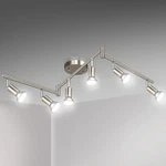 Led 6 Track Kit, Matt Nickel Way Ceiling Spot Lighting, Flexibl. Fixed Price $67.99.