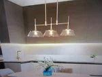 Lnc 34.5 In. Large Brass Modern Island Linear Chandelier 3-LIGHT Kitchen Pendant. Fixed Price $179.00.