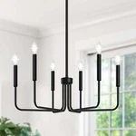 Black Chandelier, 6-LIGHT Farmhouse For Dining Room Lighting Fixtures. Fixed Price $209.99.
