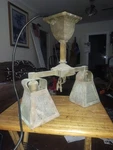 Flush Ceiling Mount Two Lamp Fixture Light. Fixed Price $105.00.