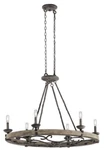 Kichler 43824WZC Taulbee 6 Light 1 Tier Rustic Chandelier - Weathered Zinc. Fixed Price $649.88.