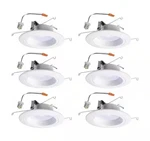 Halo 6-PACK Rl 5 IN./6 White Cct Integrated Led Recessed Ceiling Light Trim. Fixed Price $39.99.