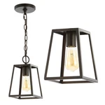 6.25" Oil Rubbed Bronze Adjustable Metal Led Pendant Light, Hanging Lantern W.... Fixed Price $90.07.